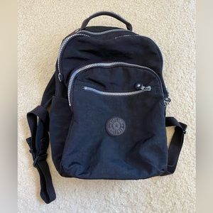 Kipling Black/Silver Small Backpack